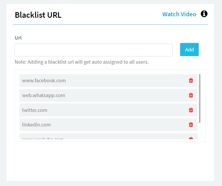 DeskTrack-URL-Blacklisting