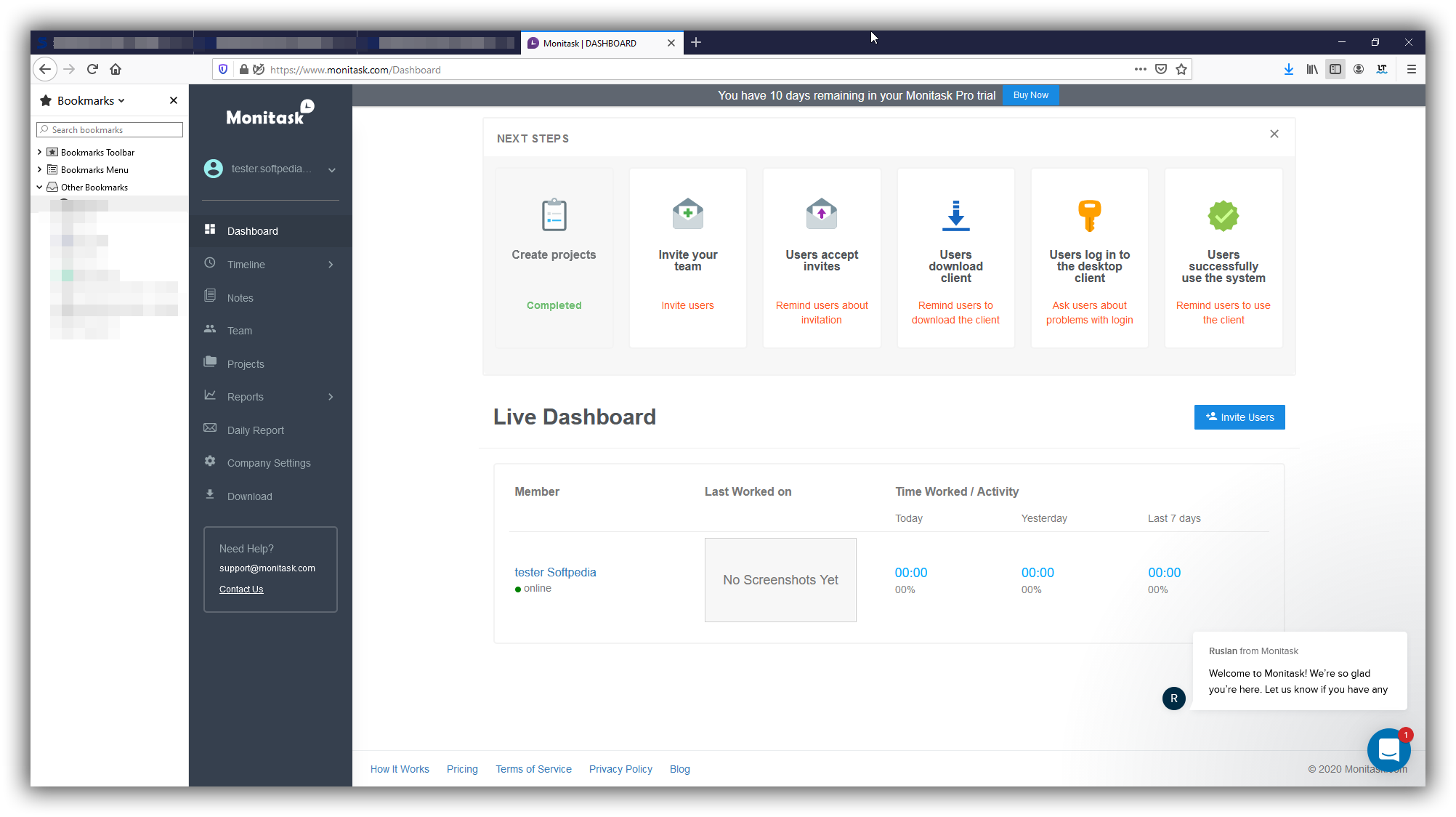 monitask dashboard