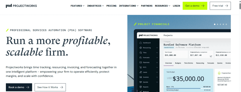 Projectworks - Best for Maximizing Billable Utilization