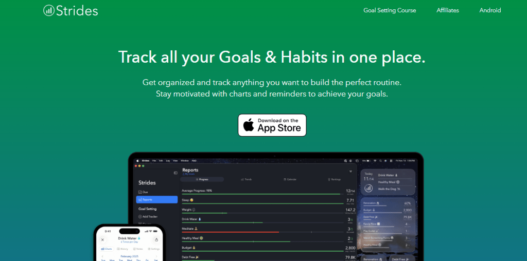 Strides - Goal & Habit Tracking App
