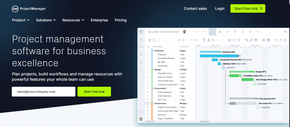 Best 10 Project Management Software for Manufacturing in 2025