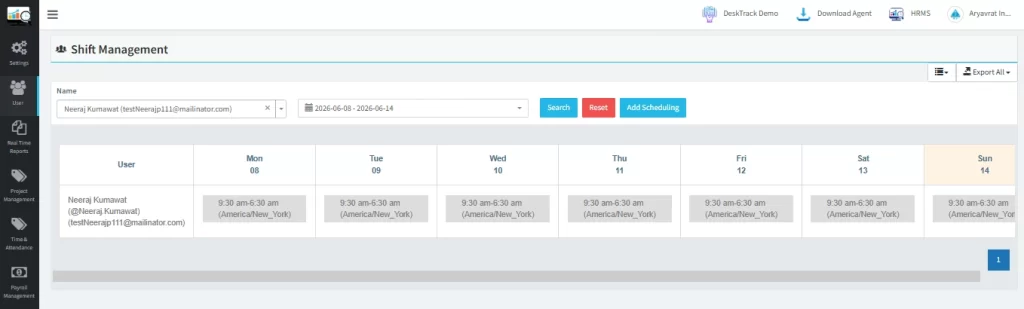 Shift Management