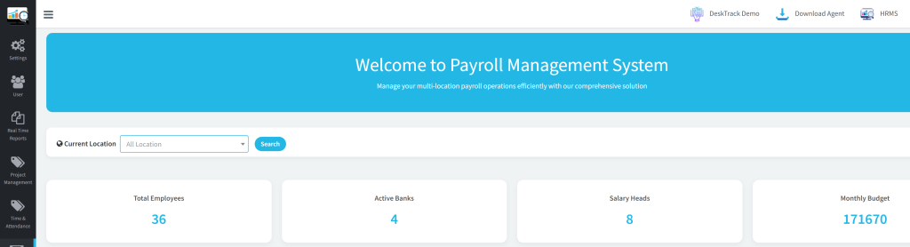 Productivity Dashboard Payroll Management System (dashboard)