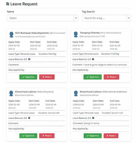 DeskTrack Leave Request Approval Workflow