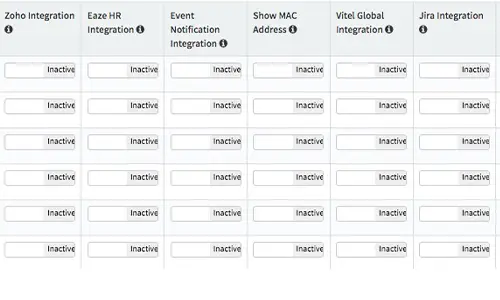 DeskTrack seamless synchronization settings showing integrations with Jira, Zoho, and ZingHR for automated data syncing.