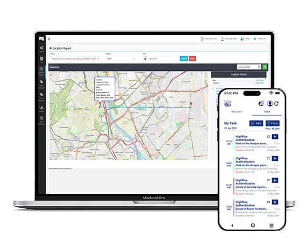 Real-time visibility of field employee tracking
