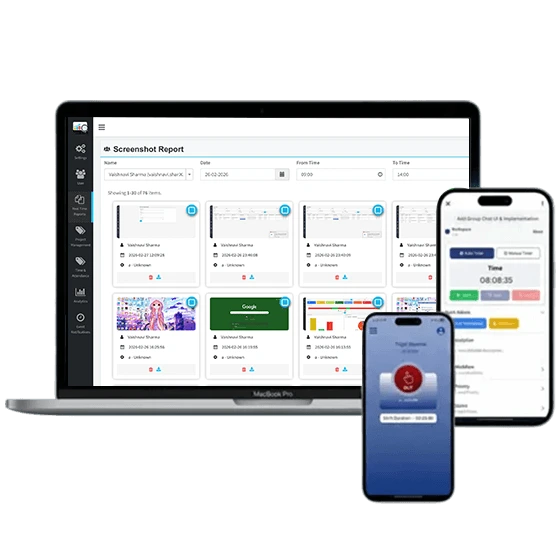 DeskTrack screenshort dashboard