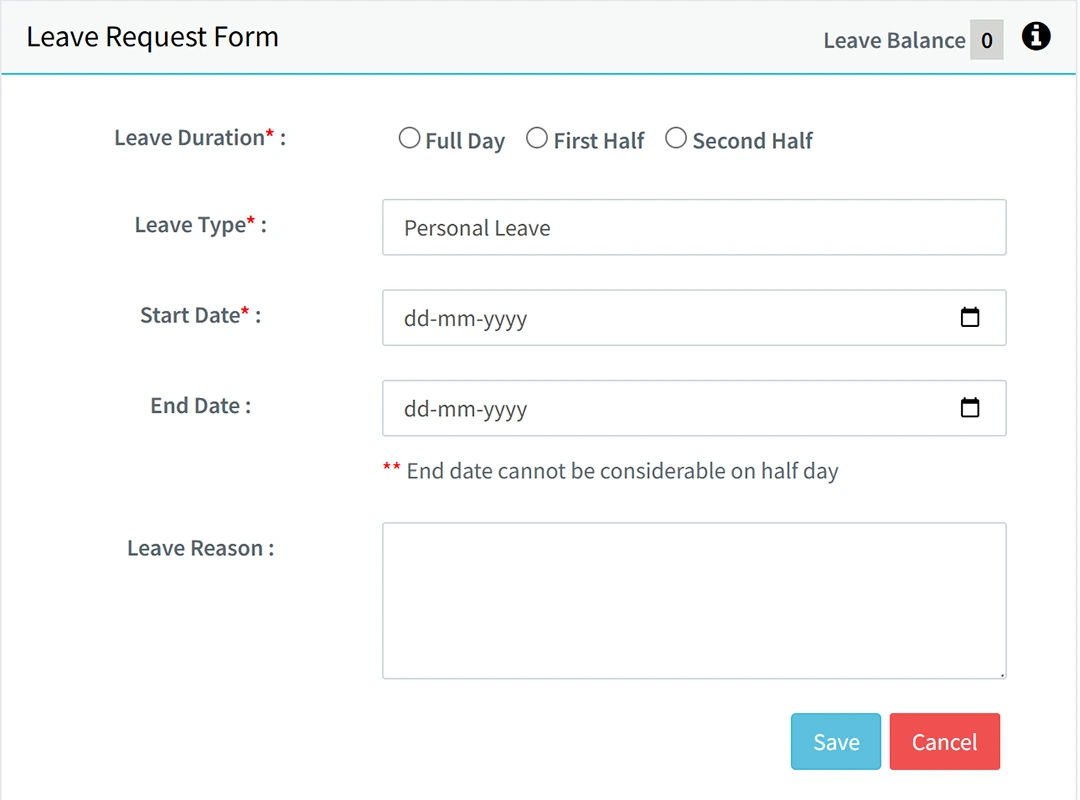 employee leave request