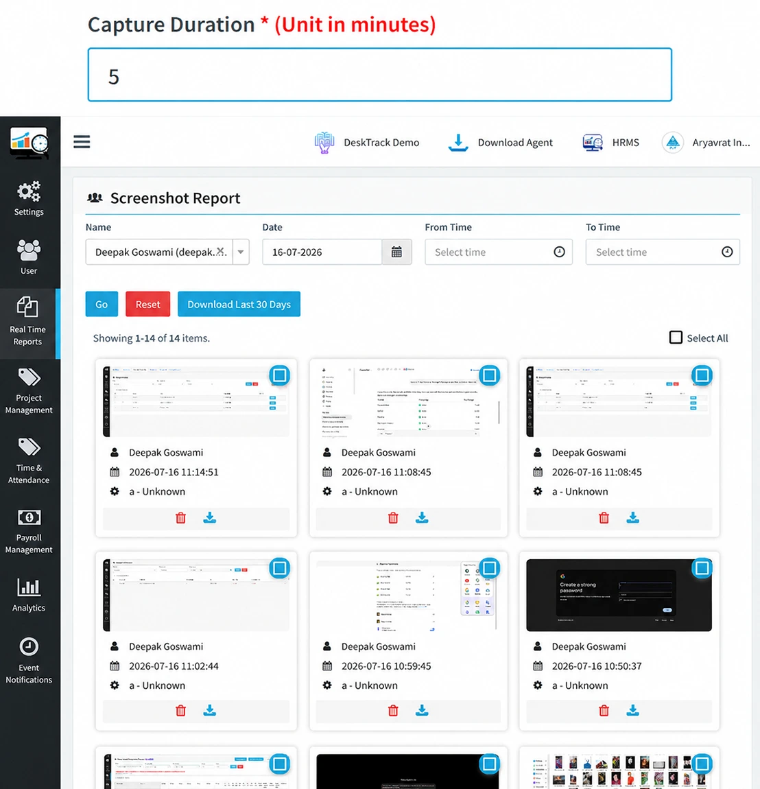 Visual Evidence & Automated Screenshots