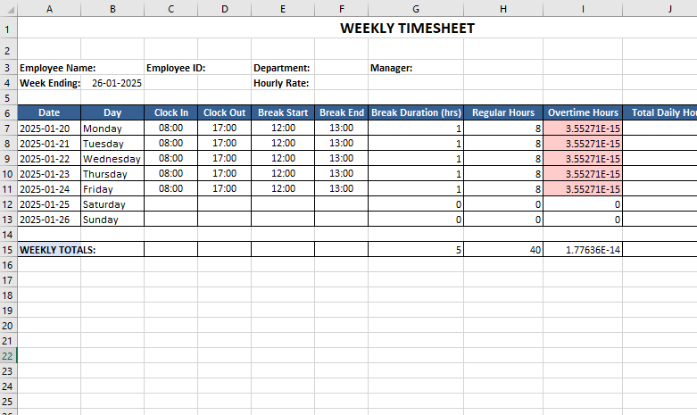 Download Weekly Timesheet